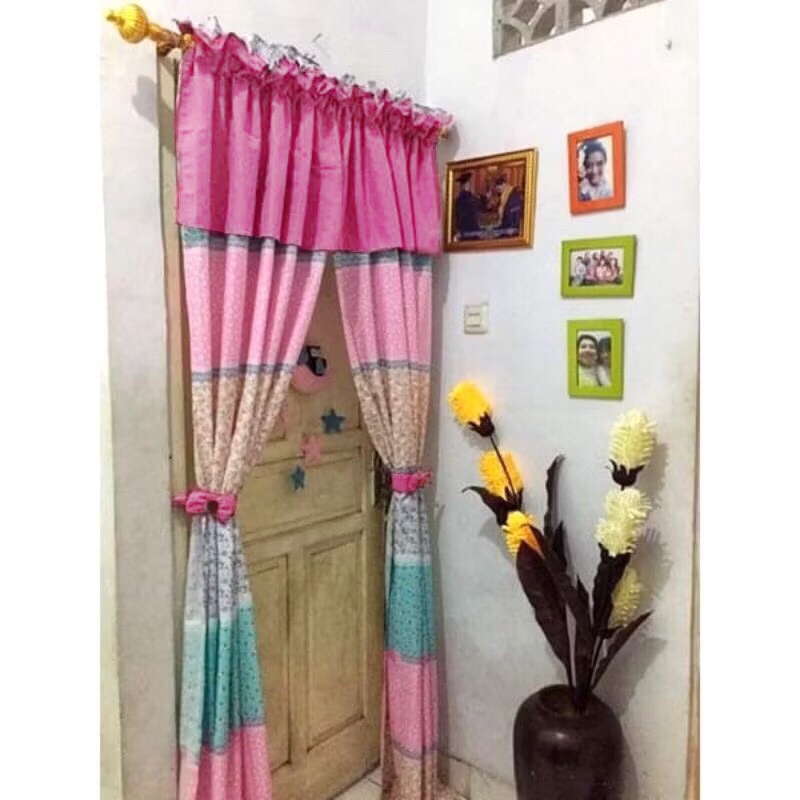 Gorden Tebal Pintu Termurah Kolong Dapur Jendela Minimalis I1V6 Kamar Premium Estetik Polos Tirai Mo