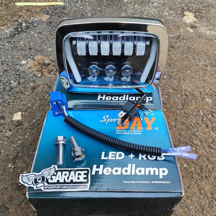 Lampu Depan WIN LED DAYMAKER Reflektor depan win 100 LED WIN TUA PNP WIN MUDA 3 warna Sports Day