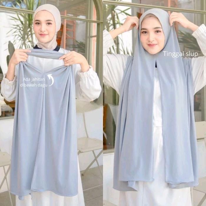 

TERJAMIN Pashmina kaos Instan label AKRILIK/Pashmina jait dagu jersey premium