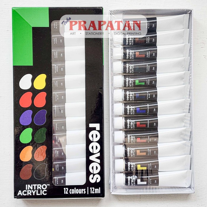 

DISKON Cat Akrilik Set Reeves INTRO 12x12ml Reeves Acrylic Set