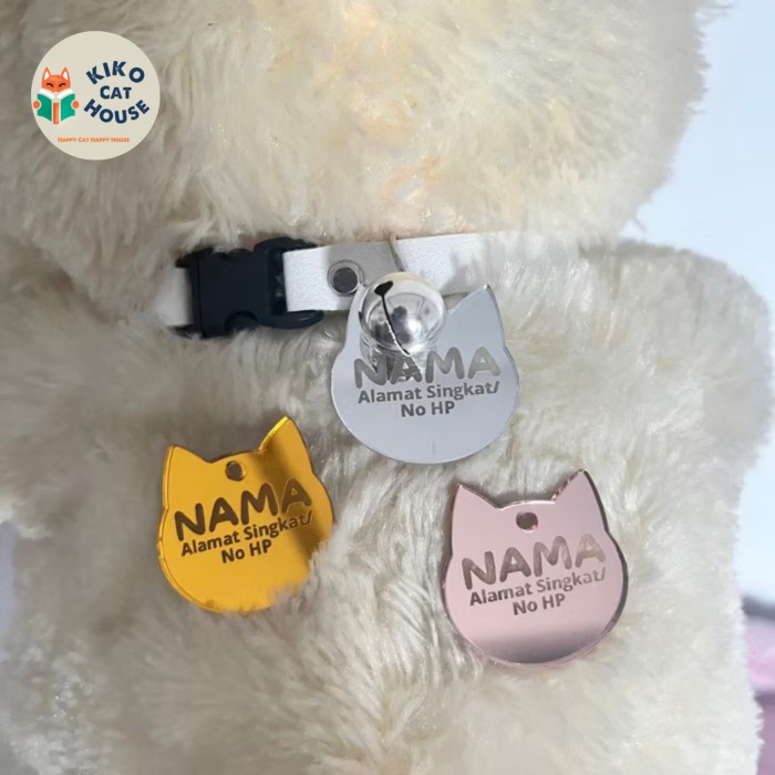 

TERJAMIN KALUNG KUCING KULIT CUSTOM NAMA ADULT DAN KITTEN LIONTIN PREMIUM AKRILIK WARNA