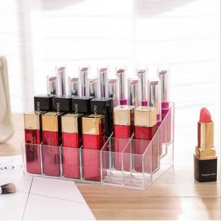 

BERKUALITAS Tempat Lipstik Akrilik Organizer Lipstic Holder 24 Grid