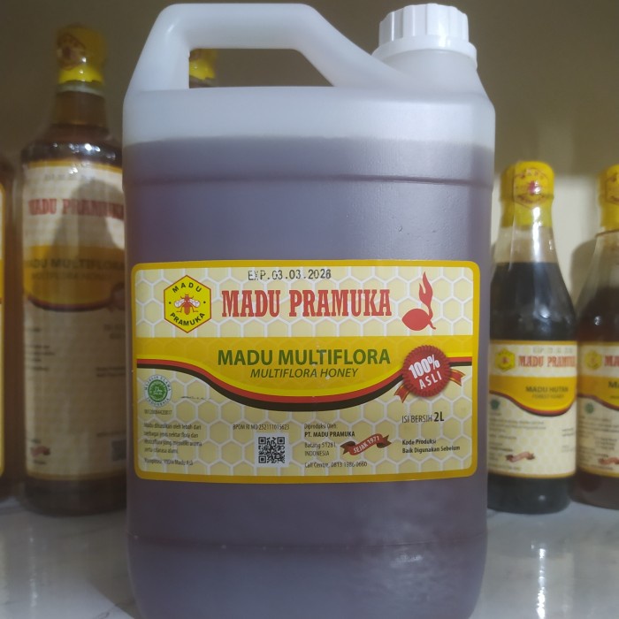 

Promo Terbatas Madu Pramuka Multiflora 2 Liter (2000Ml) / Madu Multiflora 2000Ml Aman