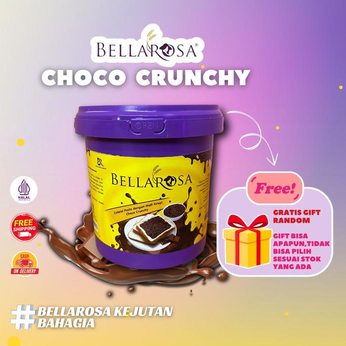 

JTTOP" [CHOCO CRUNCHY] BELLAROSA CHOCO CEMILAN CRUNCHY SELAI COKLAT PASTA COCOK UNTUK SNACK FOOD DAN