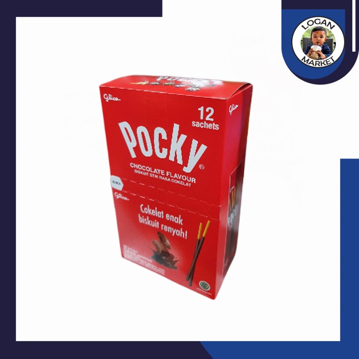 

JTTOP" GLICO POCKY SINGLE CHOCOLATE COKLAT 12 SACHET PACK X 12GRAM 12 GRAM