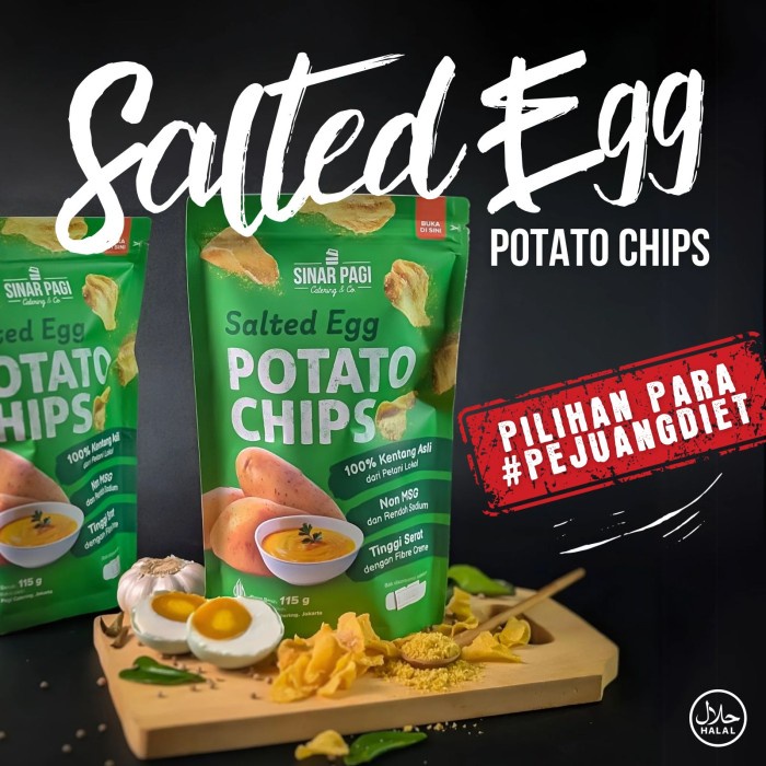 

JTTOP" KERIPIK KENTANG TELUR ASIN ( HEALTHY SALTED EGG POTATO CHIPS )