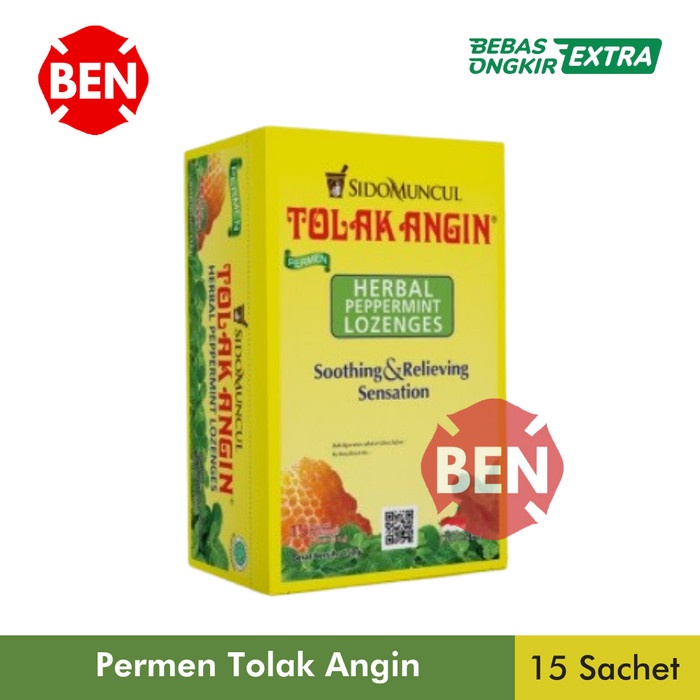

JTTOP" PERMEN TOLAK ANGIN 1 PAK BOX DUS 15 SACHET PCS TOLAKANGIN