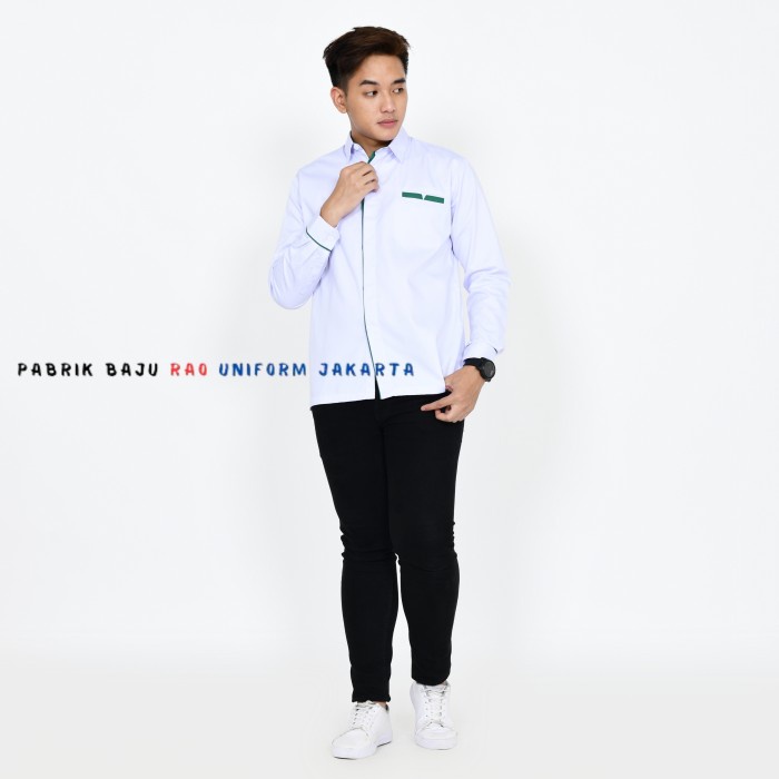 JTTOP" BAJU KEMEJA PUTIH PRIA/BAJU SERAGAM KESEHATAN/BAJU KERJA ATASAN