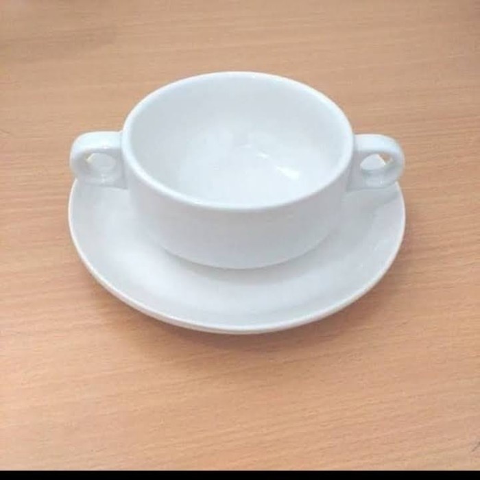 Mangkok Soup Keramik / Consume Set Siera / Mangkuk Zupa Cup ( 6 pcs )