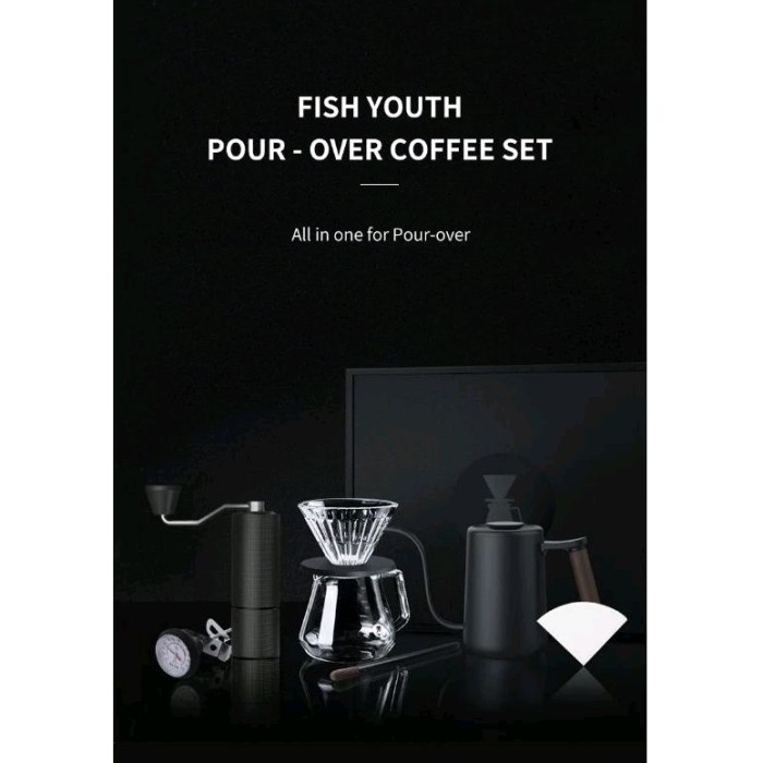 Timemore C3 Pour Over Set Fish Youth Coffee Tools Kit Paket Grinder