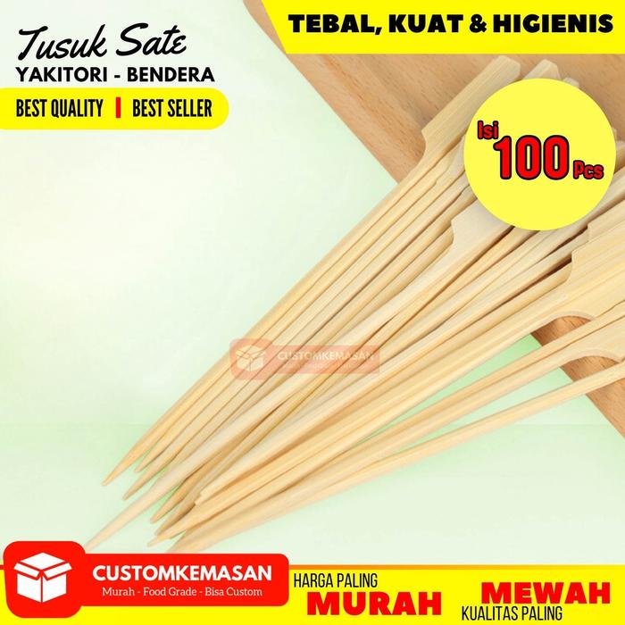 Tusuk Sate Yakitori / Tusuk Yakitori / Tusukan Sate Jepang / Tusuk Sate Panjang / Tusuk Sate Bambu /
