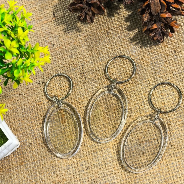 

DISKON Gantungan Kunci Akrilik Insert Paper Foto Keychain Akrilik Bning Polos