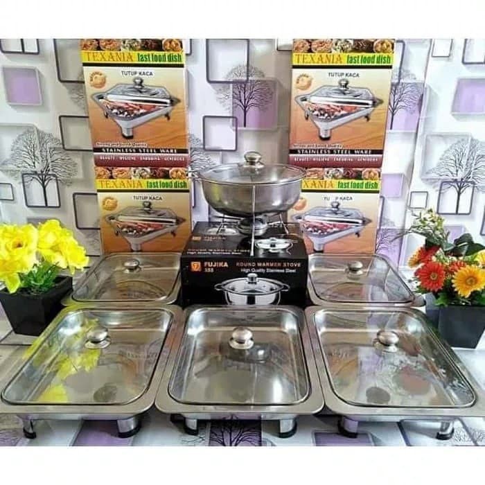 Set Prasmanan Tutup Kaca Full