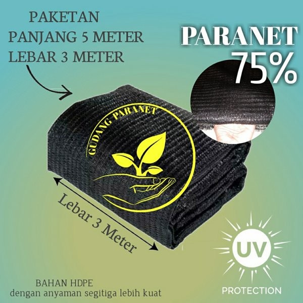 Terbaru paranet 75 persen panjang 5 meter lebar 3 meter dengan anyaman Berkualitas