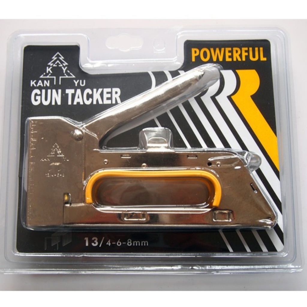 

Staples Stapler Tembak Kertas Kayu Jok 13/4-6-8mm Gun Tacker