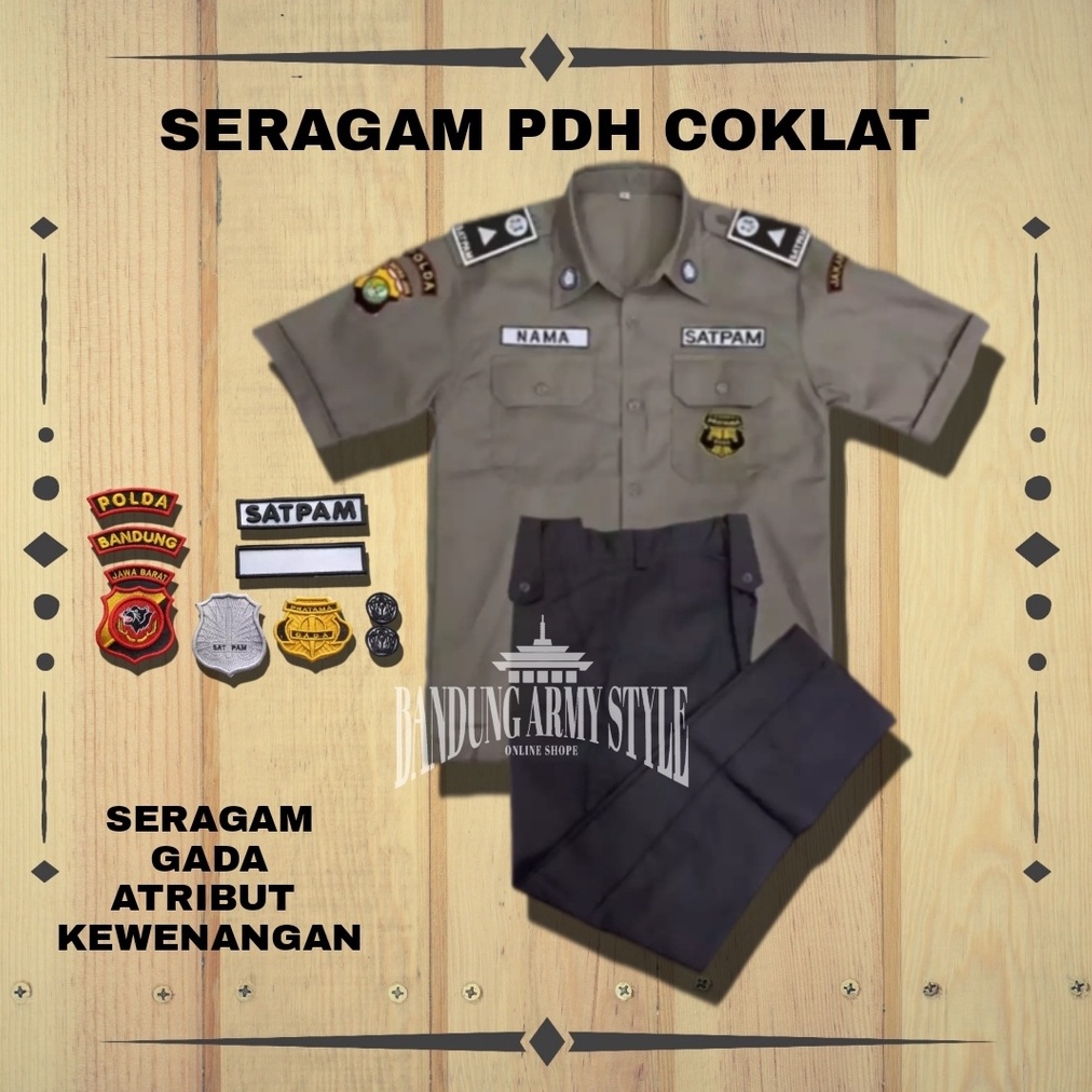 Sale Seragam Security Terbaru / Seragam Pdh Terbaru / Seragam Security Coklat / Seragan Security