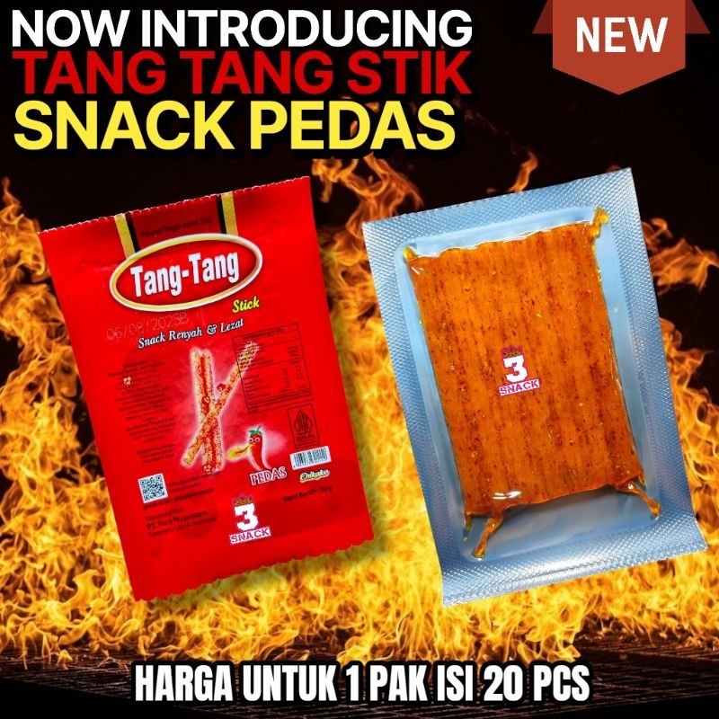 

1 PAK SNACK CEMILAN PEDAS TANG TANG ISI 20 WE!