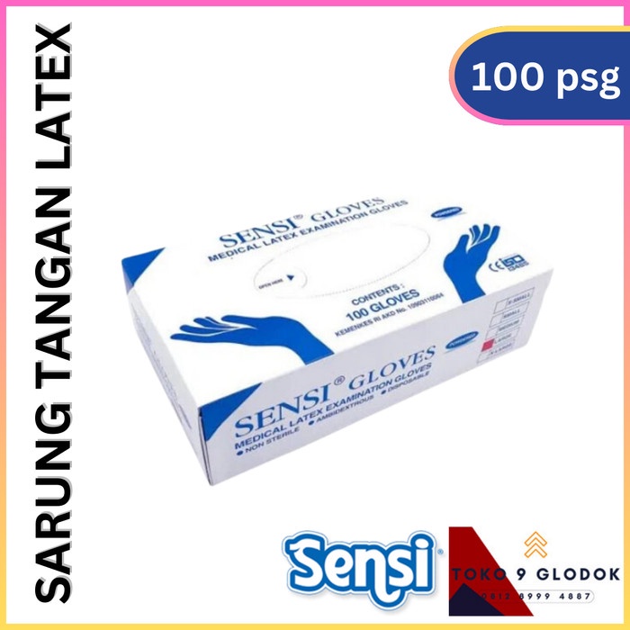 Sarung Tangan Latex Sensi isi 100 Sensi Gloves latex