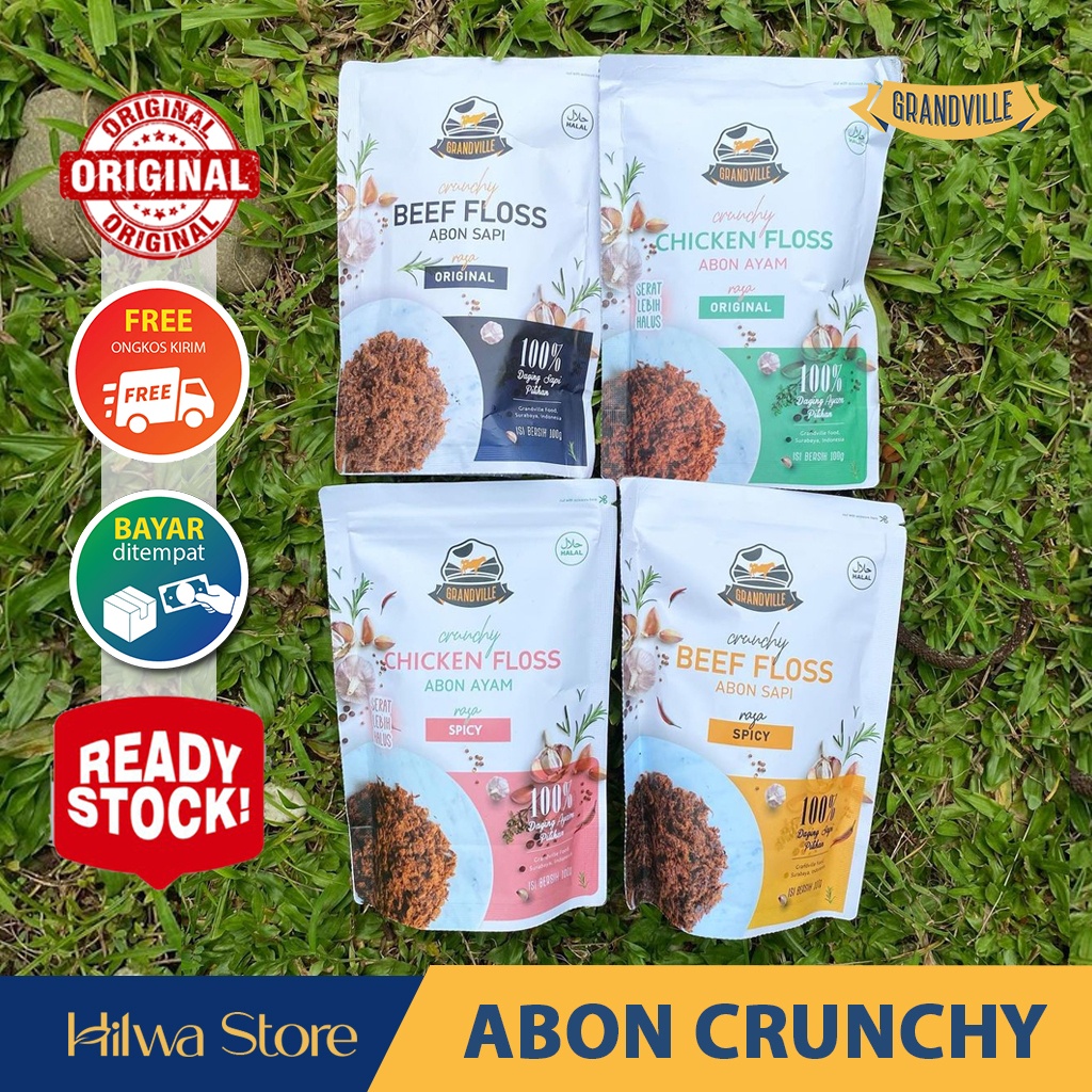 

GRANDVILLE ABON CRUNCHY - ABON CIPUNG AYAM ORI & SPICY - IKAN ORI & SPICY - SAPI ORI & SPICY WE!