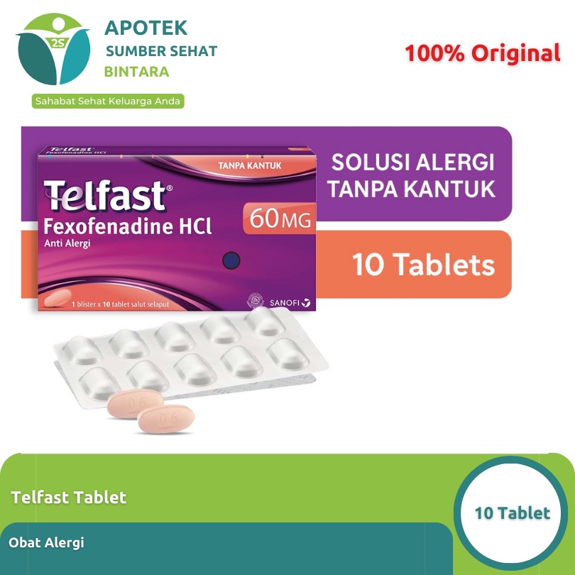 Telfast Obat Alergi 10 Tablet