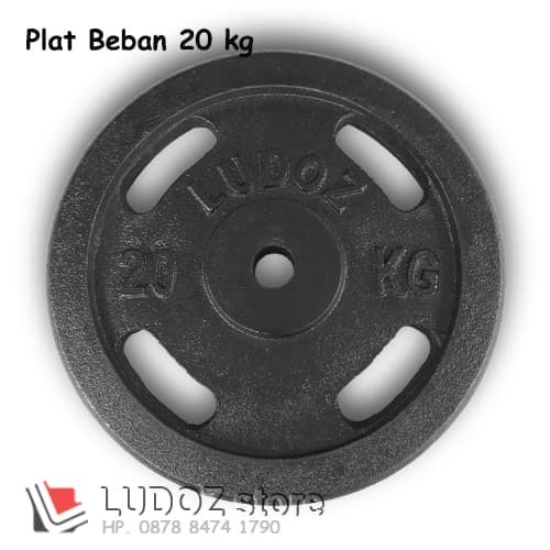 Plat 20Kg Beban Barbel Dumbell Plate Barbell Dumbel 20 kg LUDOZ