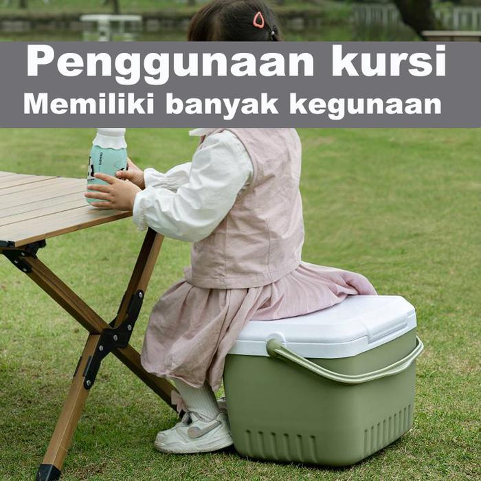 Cooler Box Outdoor Ukuran Besar Picnic Plastik Cooler Box Pendingin Kotak Beku Tetap Penyimpanan Es