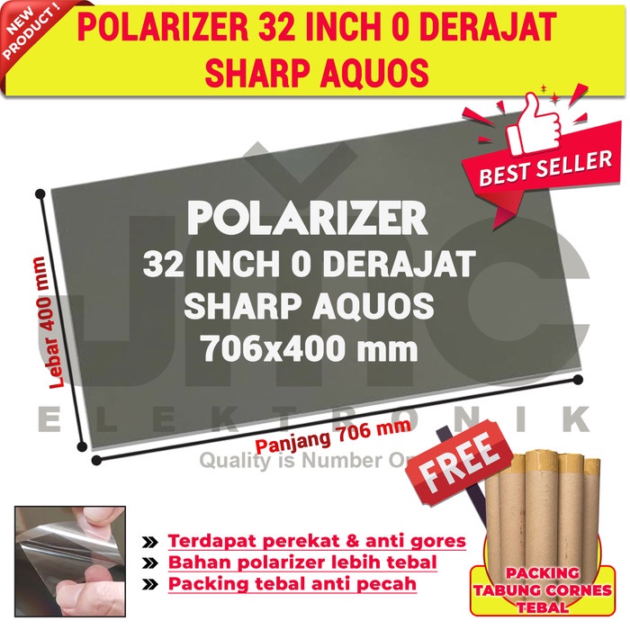 JTTOP" POLARIZER SHARP AQUOS 32INCH BAGIAN LUAR POLARIZER SHARP 32 INCH