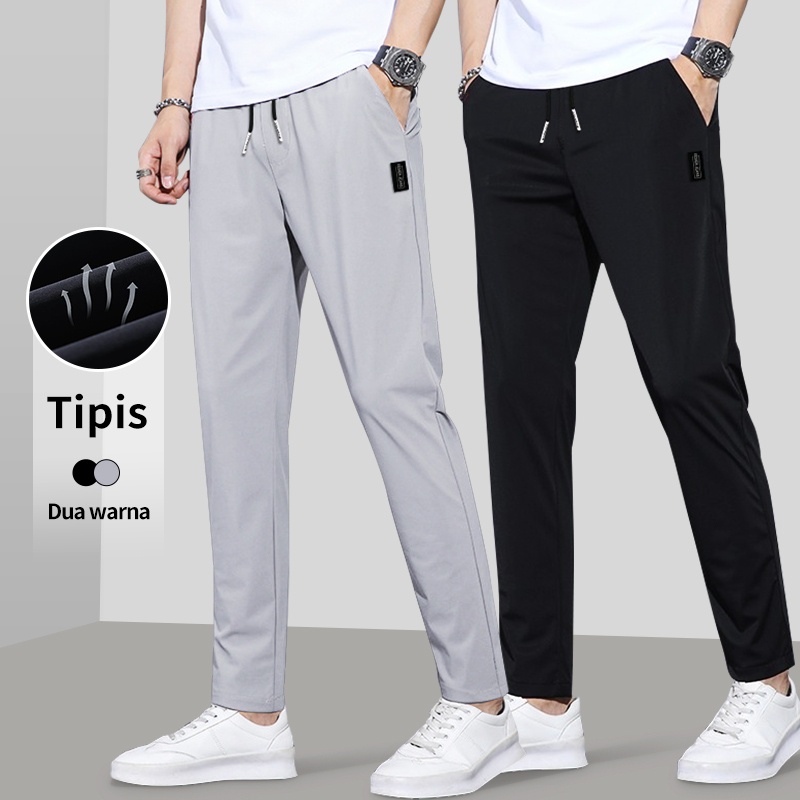 PROMO / Celana chinos panjang pria karet Celana kain pria panjang celana ghalz celana panjang laki