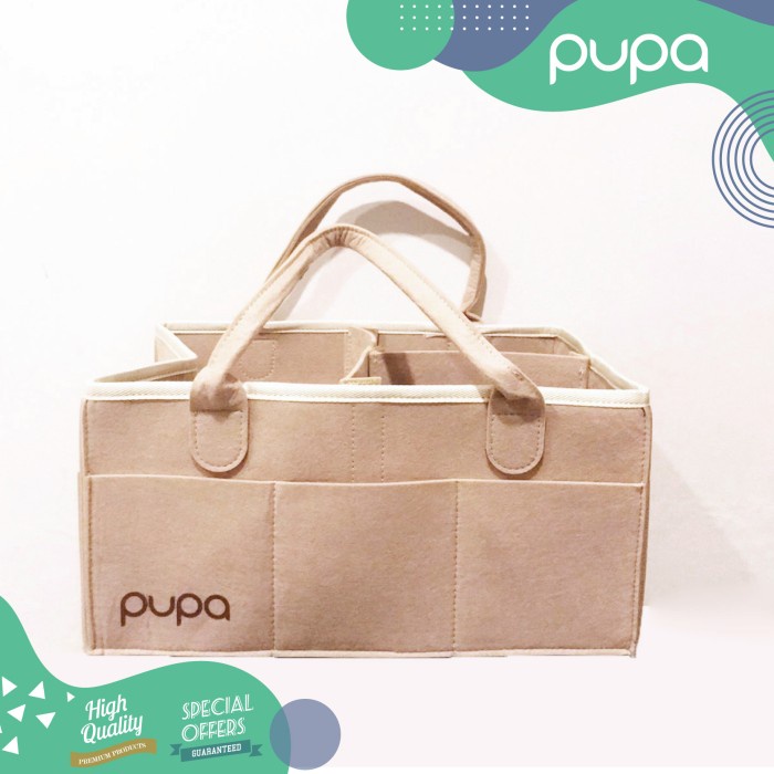 CADDY BAG BAYI + TUTUP / FELT DIAPER CADDY BAG / TAS BAYI BABY PENUTUP