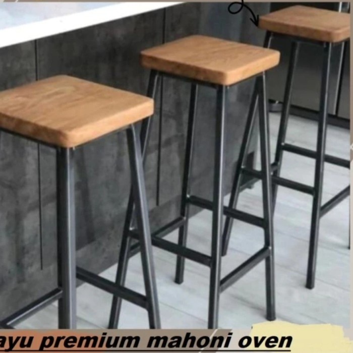 TERLARIS kursi bar / kursi caffe /kursi konter besi &kayu