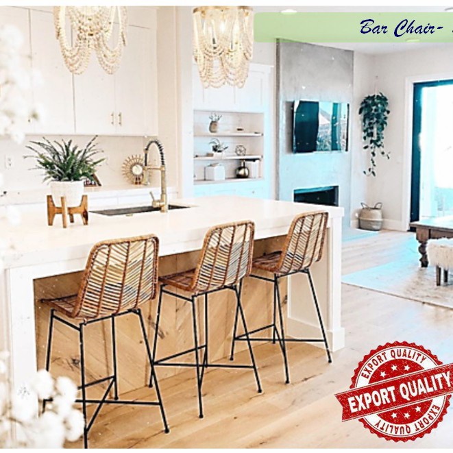 TERBARU Kursi Bar Rotan/ Rattan Barstool - Kualitas Ekspor