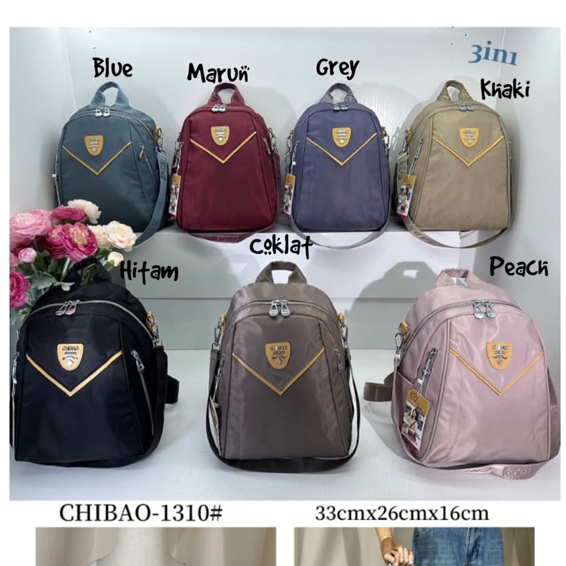 CB1310LV TAS RANSEL WANITA IMPORT CHIBAO 3in1 JINJING SELEMPANG RANSEL -KwalitasGan
