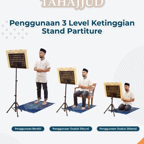 Stand book Tripod Standing Penyangga Al Quran - Stand Buku Rehal Rekal
