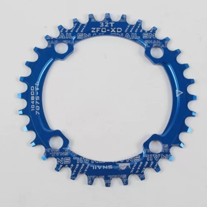 Snail Chainring 32T Bcd 104 Narrow Chain Ring Arm Crank Bcd 104 Hitam -Gratisongkir
