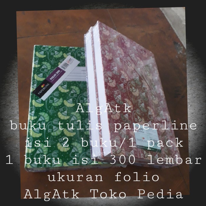 

TERBARU! buku tulis 300 lembar ukuran folio paperline harga untuk 2 buku
