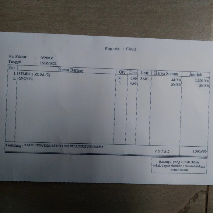 

Pesanan khusus pak herman