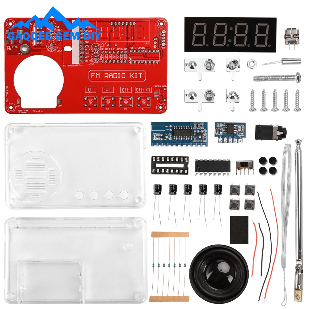 Diy Fm Radio Kit 50~108Mhz Adjustable Frequency Radio Screen Digital Display Multifunction Wireless