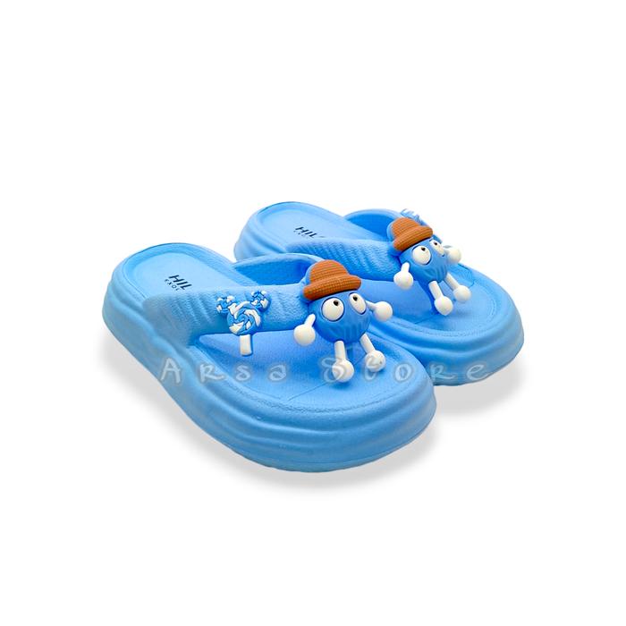 SENDAL JEPIT ANAK PEREMPUAN UMUR 2 - 10 TAHUN KARAKTER / SANDAL ANAK CEWEK LUCU RINGAN EMPUK