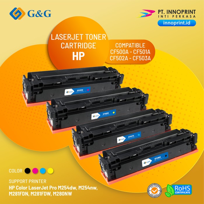 Ready Tinta Toner 202A (CF500-03) Compatible HP Color Laserjet M254dw/M254nw