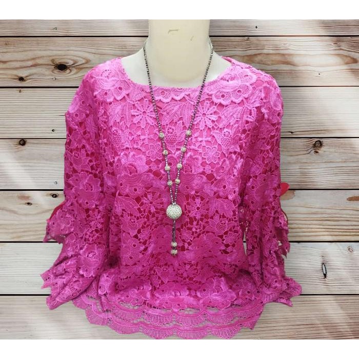 d 715 3xl atasan blus terbaru wanita murah kekinian jumbo brokat import premium bluse cewe fashion