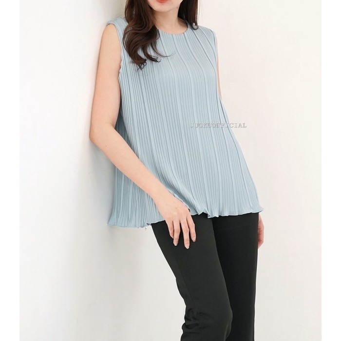Atasan Plisket BB Wavy Tanpa Lengan / Baju Plisket / Tanktop Plisket / Pleated Top