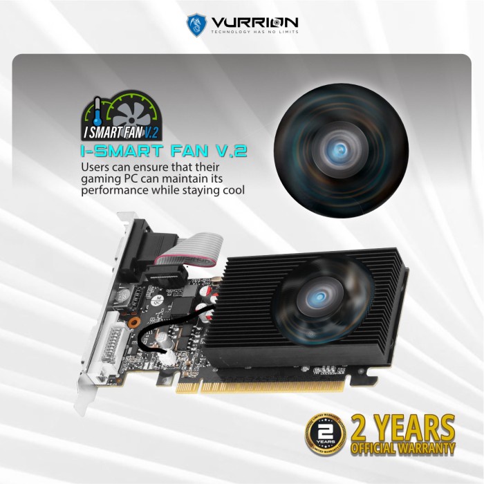 Termurah Vga Card / Vga Nvidia Vurrion Gt610 / Gt610 Lp 2Gb Gddr3 64-Bit