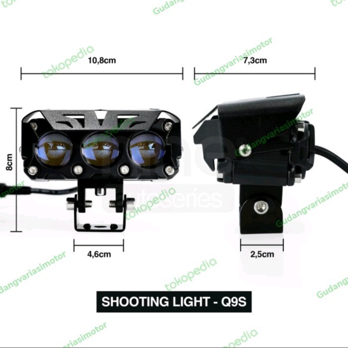 TOP LAMPU NINE LUMINOS LED Q9S HARGA SEPASANG PROMO -