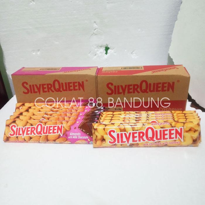 

BARANG TERLARIS COKLAT SILVERQUEEN 55 GRAM ex 58 Gr 1 BOX 10 PCS, SILVERQUEEN 55gr Chooclate Susu