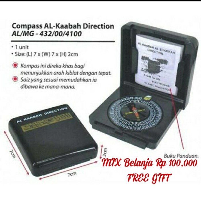 Ready- kompas compass kiblat penunjuk arah shalat sholat islam al kaabah