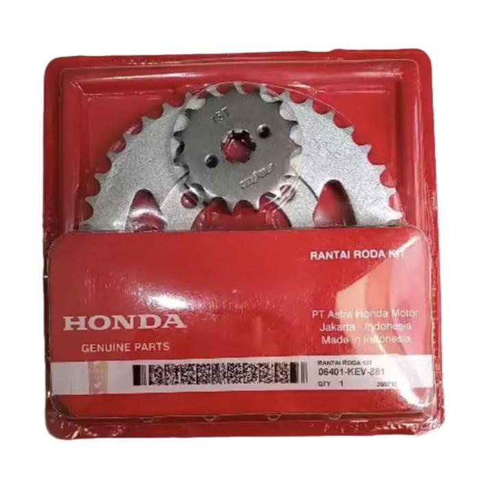 TOP GW- GEAR SET+RANTAI 1SET AHM HONDA SUPRA LAMA, SUPRA X LAMA, SUPRA FIT LAMA, KODE KEV TOP GIR