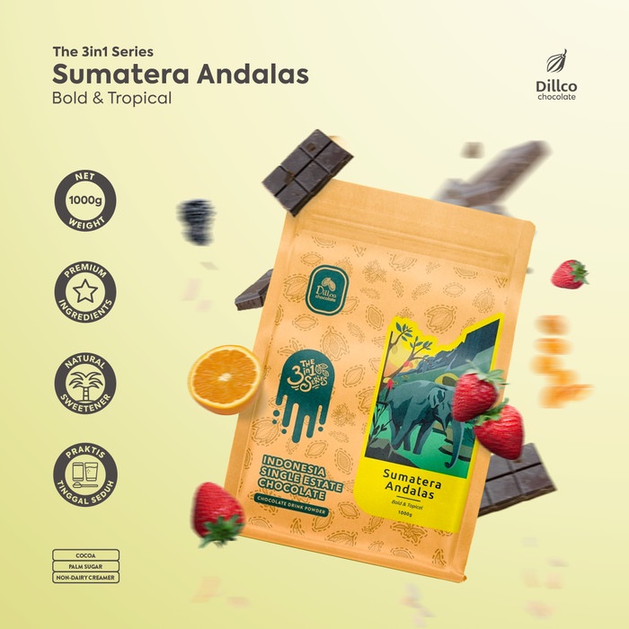 

BARANG TERLARIS Dillco Single-Estate Chocolate SUMATERA ANDALAS 3 in 1 Series 1 KG