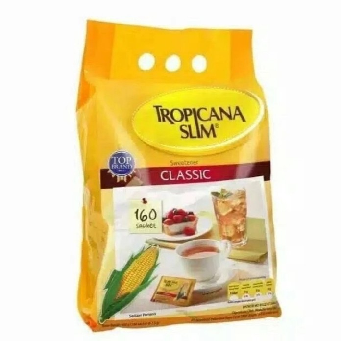 

BARANG TERLARIS gula tropicana slim 160 sachet