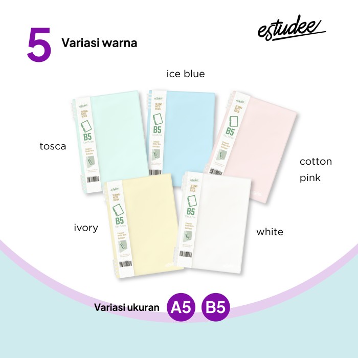 

BARANG TERLARIS Estudee 10Ring Notebook B5 White