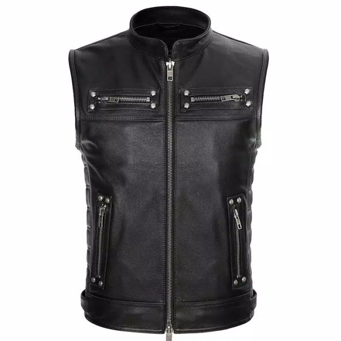 Rompi Kulit Asli Rompi Biker Rompi Kulit Motor Rompi Kulit Pria